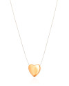 Gargantilha Nylon Coração Liso 1.5 cm Banhado a Ouro 18K - 40 cm