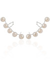 Ear Cuff Pérolas Ródio Branco