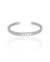 Bracelete Tratorado 6 mm Ródio Branco