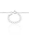 Gargantilha Longa Grumet Achatada Ródio Branco - 80 cm