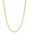 Gargantilha Malha Oca 3 mm Banhado a Ouro 18K - 45 cm