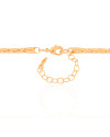Gargantilha Malha Oca 3 mm Banhado a Ouro 18K - 45 cm