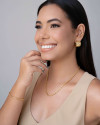 Pulseira Malha Oca 3 mm Banhado a Ouro 18K