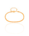 Pulseira Malha Oca 3 mm Banhado a Ouro 18K