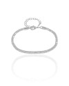 Pulseira Malha Oca 3 mm Ródio Branco