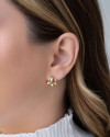 Brinco Argola Três Filetes Lisos 1.3 cm Banhado a Ouro 18K