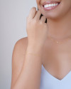 Pulseira Grumet Plaquinhas 2 mm Banhado a Ouro 18K