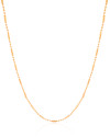 Gargantilha Longa Canutilhos 1 mm Banhado a Ouro 18K - 80 cm