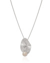 Gargantilha Veneziana Orgânico Pérola Ródio Branco - 40 cm