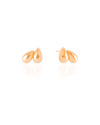 Brinco Gota Dupla Lisa Banhado a Ouro 18K