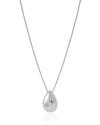 Gargantilha Veneziana Gota Lisa Ródio Branco - 45 cm