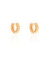 Brinco Argola Click Torcida 1.6 cm Banhado a Ouro 18K