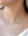 Choker Gomos 3 mm Ródio Branco - 33 cm