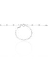 Choker Gomos 3 mm Ródio Branco - 33 cm