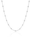 Choker Gomos 3 mm Ródio Branco - 33 cm