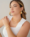 Brinco Gota Maxxi Lisa 4.2 cm Banhado a Ouro 18K