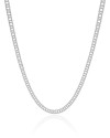 Choker Grumet 4 mm Ródio Branco
