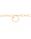 Gargantilha Elos Ovais Cristal Banhado a Ouro 18K - 45 cm