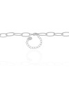 Gargantilha Elos Ovais Cristal Ródio Branco - 45 cm