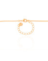 Gargantilha Veneziana Laço Cordão Baiano Banhado a Ouro 18K - 45 cm