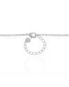 Gargantilha Elos Ovais 6 mm Ródio Branco - 55 cm