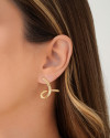 Brinco Laço Liso 2.2 cm Banhado a Ouro 18K