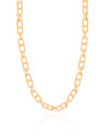 Choker Elos Retangulares 5 mm Banhado a Ouro 18K
