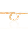 Gargantilha Grumet 4 mm Fecho Mosquetão Banhado a Ouro 18K - 40 cm