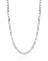 Gargantilha Grumet 4 mm Fecho Mosquetão Ródio Branco - 40 cm
