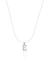 Choker Nylon Letra E Ródio Branco