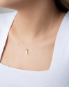 Choker Nylon Letra P Banhado a Ouro 18K