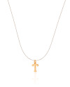 Choker Nylon Letra T Banhado a Ouro 18K