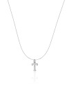 Choker Nylon Letra T Ródio Branco