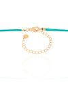Choker Fio Coreano Verde Água Concha Banhado a Ouro 18K