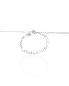 Choker Elos Trevo Preto Ródio Branco