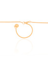 Gargantilha Rabo de Rato Pingente Orgânico Texturizado Banhado a Ouro 18K - 45 cm