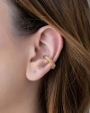 Piercing Orgânico Texturizado Banhado a Ouro 18K