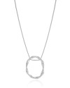 Gargantilha Veneziana Oval Orgânico Ródio Branco - 45 cm