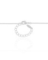 Gargantilha Veneziana Oval Orgânico Ródio Branco - 45 cm