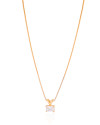 Gargantilha Veneziana Retangular Cristal Banhado a Ouro 18K - 40 cm