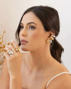 Brinco Argola Click Gota Lisa 1.8 cm Banhado a Ouro 18K