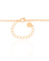 Gargantilha Gravata Elos Pontos de Luz Cristal Banhado a Ouro 18K - 50 cm