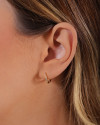 Brinco Argola Click Lisa 1.1 cm Banhado a Ouro 18K