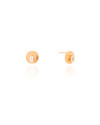 Brinco Redondo Gota Cristal 1.0 cm Banhado a Ouro 18K