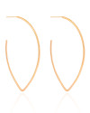Brinco Elíptico Fio 7.1 cm Banhado a Ouro 18K