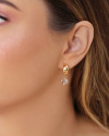 Brinco Argola Lisa Cristal  2.6 cm Banhado a Ouro 18K