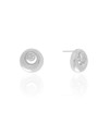Brinco Redondo Ponto de Luz Cristal 1.7 cm Ródio Branco