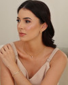 Choker Grumet Gota Cristal Banhado a Ouro 18K