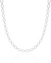 Choker Elos Losango 4 mm Ródio Branco