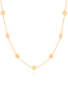 Choker Elos Estrelas Lisas Banhado a Ouro 18K